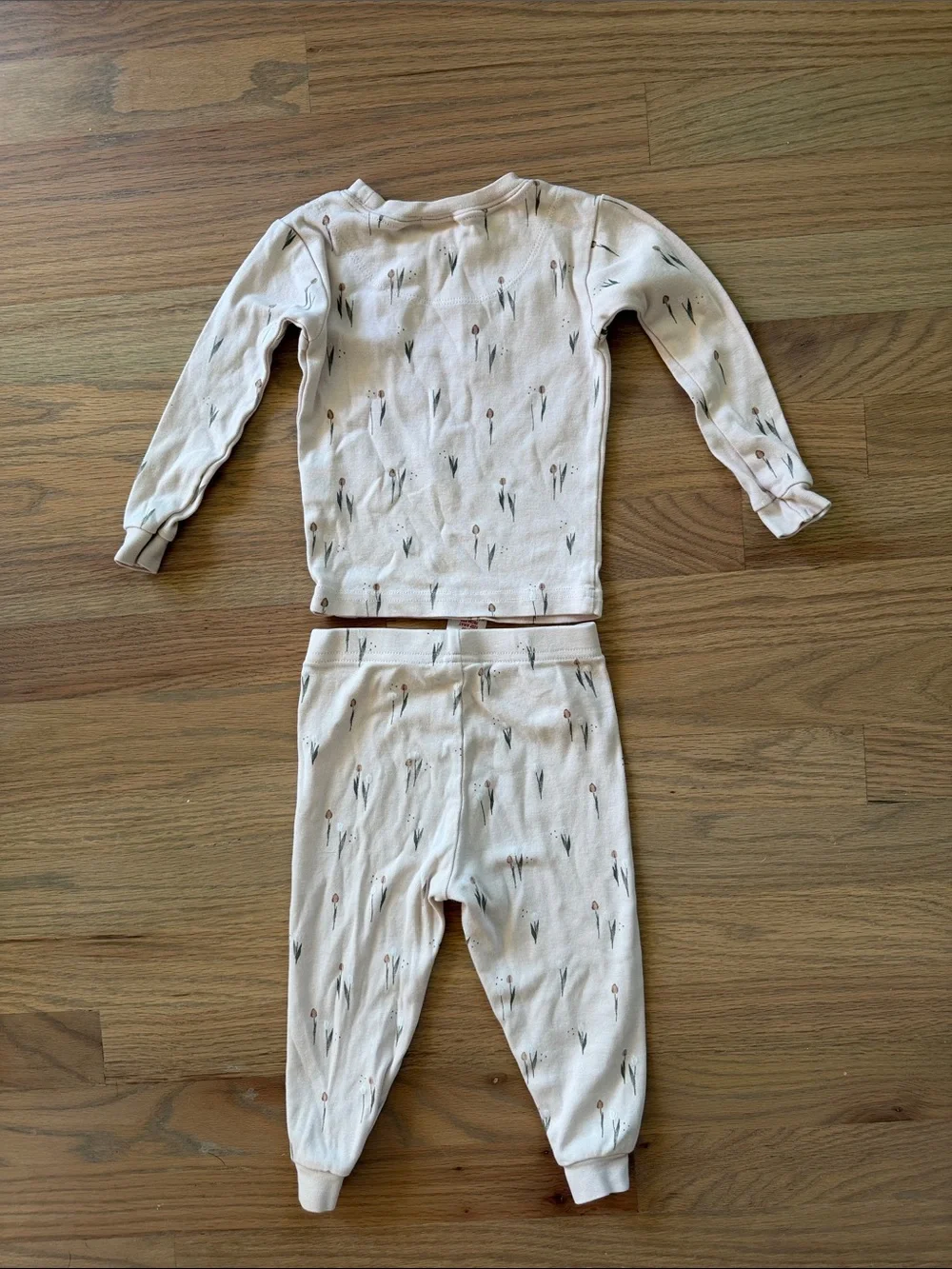 Petit Lem Light Pink Floral-Print Pajama Set - Long Sleeve Top & Pants 18 months